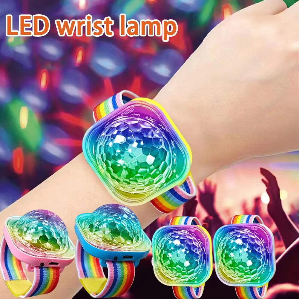 LED Color Speaker Portable Wearable Wrist Car Suction Cup Dynamic Magic Ball Stage Atmosphere Light