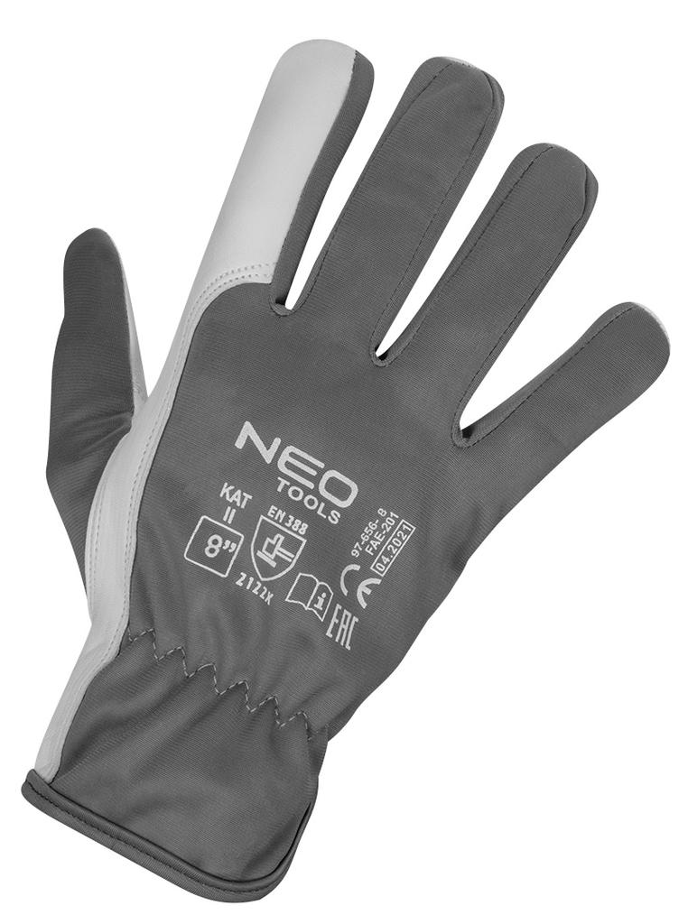 Work Gloves, 2121X, Goatskin, Size 8", CE