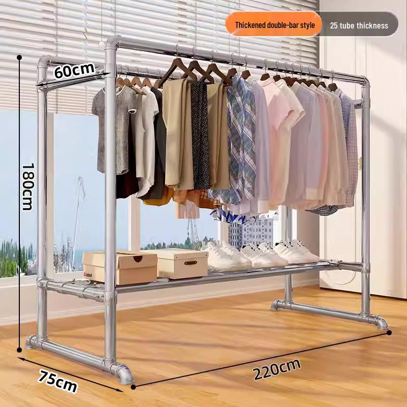 Floor-Standing Indoor Clothes Drying Rack for Bedroom and Balcony