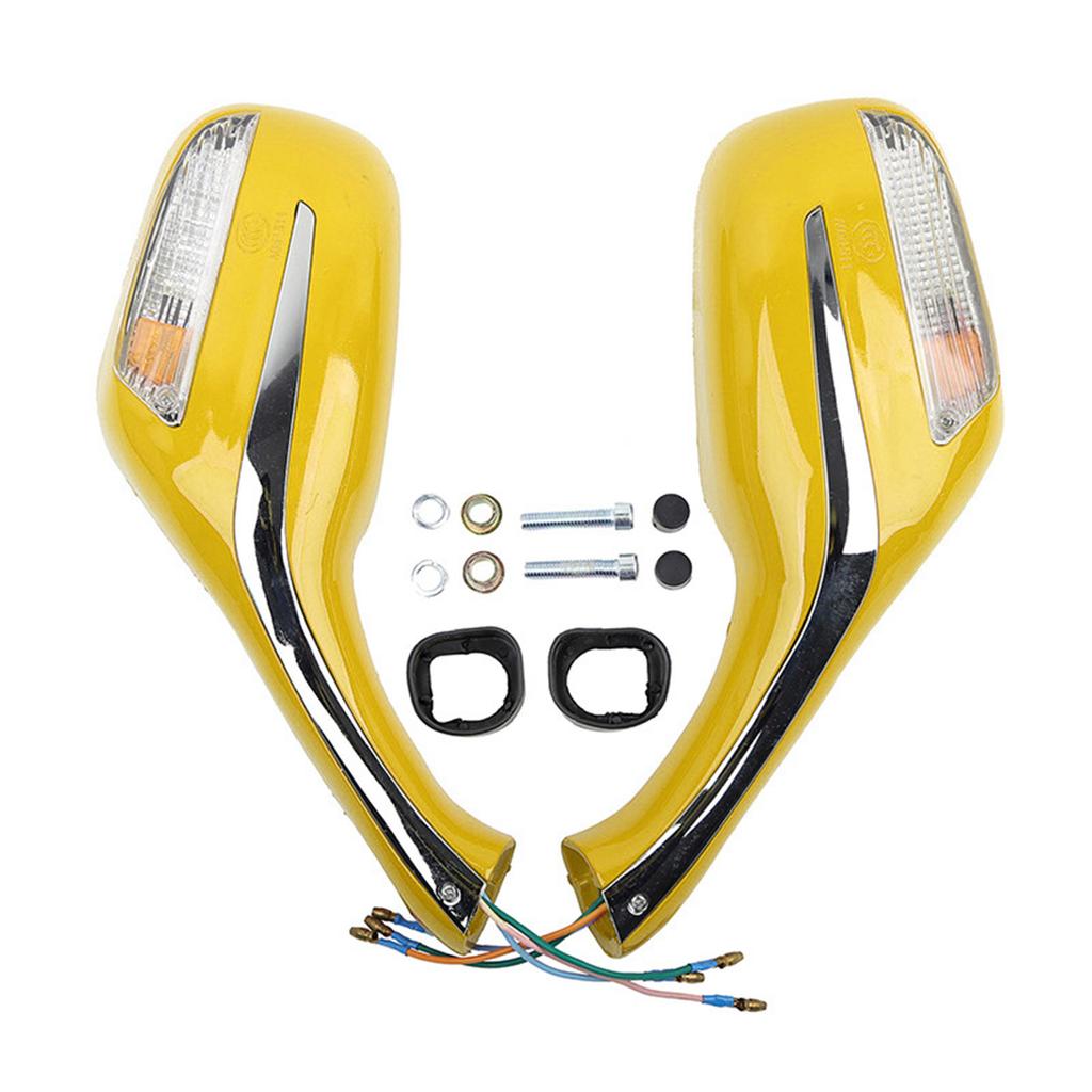 Rearview Mirror Replacement With Turn Signal Light for Motorcycle Electric Bike Modification Side Mirrors with LED Lamp