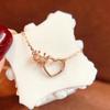 Korean Style Crown Heart Necklace - Light Luxury Niche Collarbone Chain for Women, Best Friend Gift