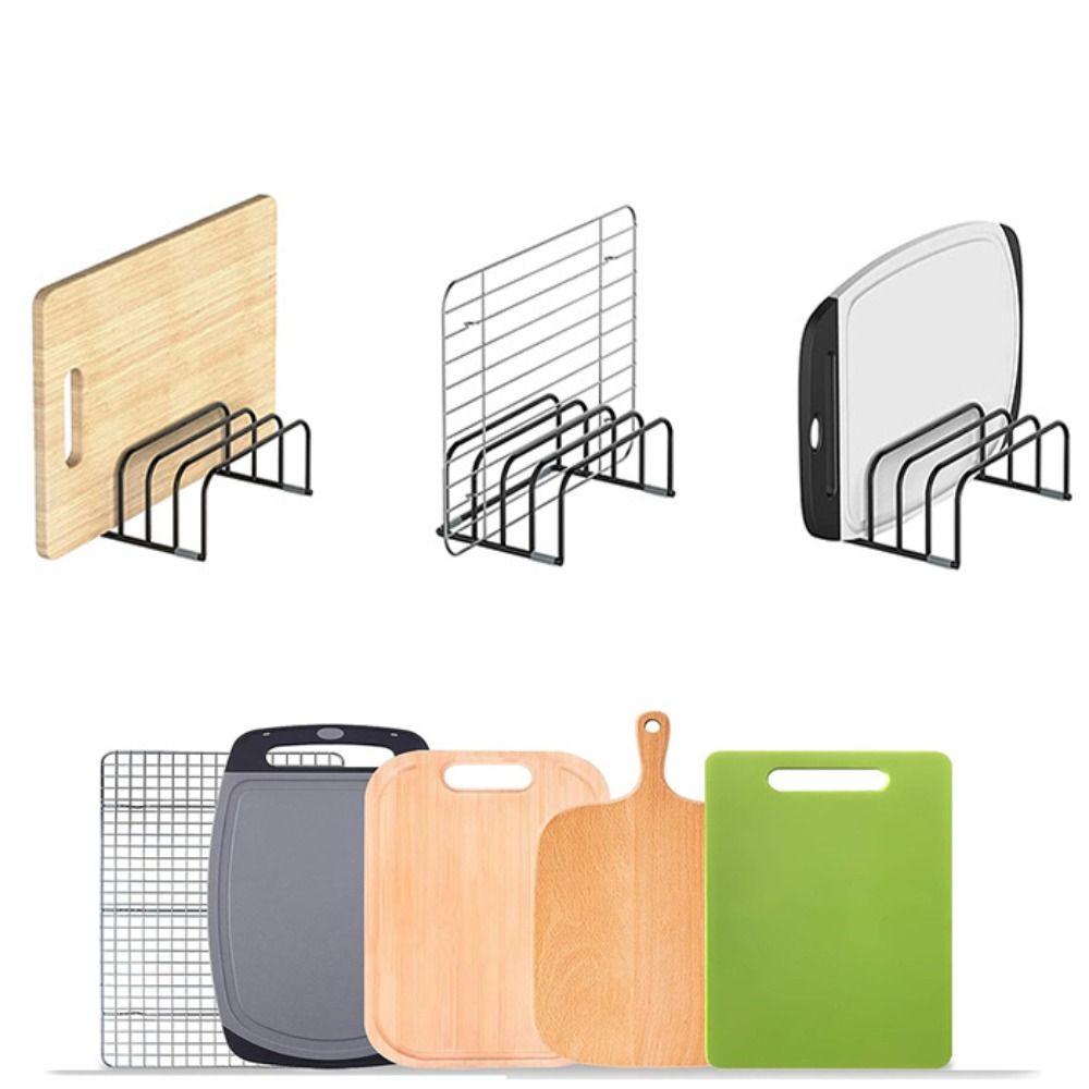 Bolded Chopping Board Organizer Iron Art Dish Holder Kitchen Organizer Pot Lid Rack  Plate