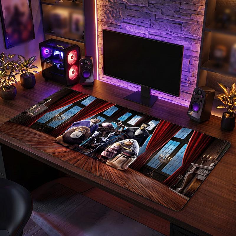 Big Mouse PadThe Addams Family Extended Soft Desk Mat Gaming Office Computer Table Decor Mat