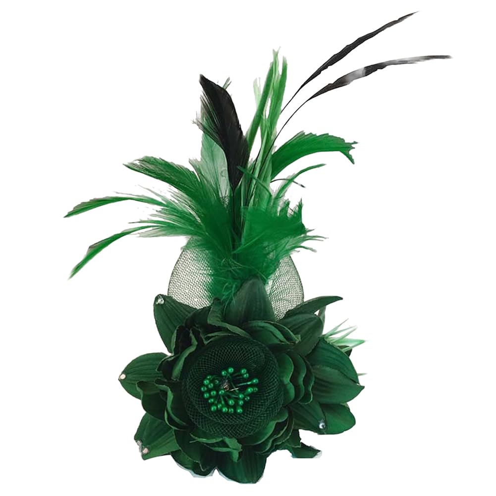 

Брошка-шпилька FYBownot з пір яною квіткою з подвійним кріпленням для уніформи на грудях, одягу для входу, подарунок на випускний, кліпса, для використання, корсаж, прикраса, аксесуари, аксесуари, зелений