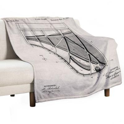 Steinway Piano Patent - Piano Player Art - Antique Throw Blanket Sofa Bed Extra Large Throw Kid'S for Sofa Blankets