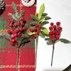 Künstliche Simulierte Pflanzen Beerenzweig Kieferngras Rote Beeren Blumen DIY Kranz Weihnachtsbaumschmuck Weihnachten Heimdekoration