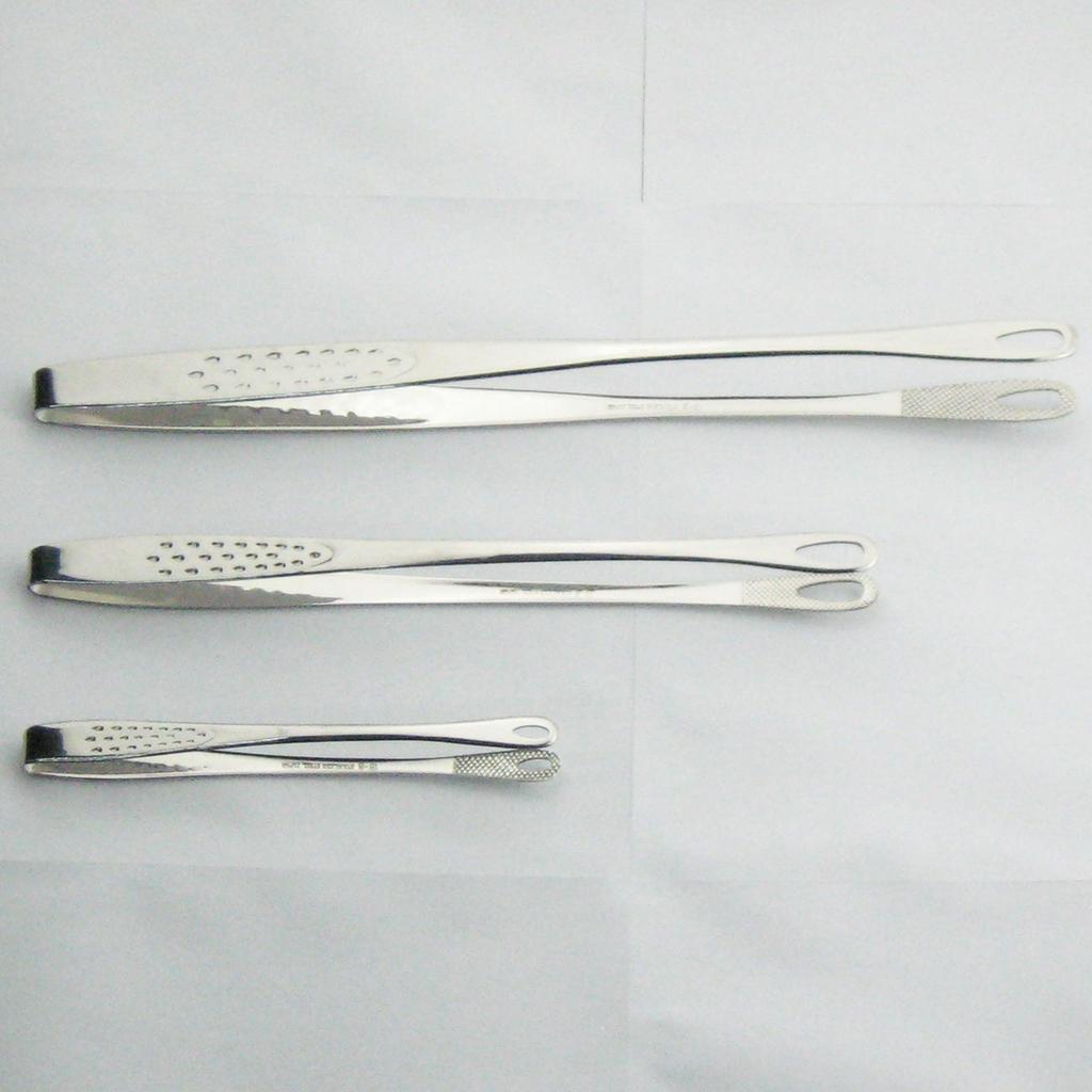 Nagao Senbudo Yakiniku Mirror Stainless Set of 3 Perfect for and Made in Japan Tsubame-Sanjo Tongs, Finish, Steel, Sizes, Yakiniku, Pasta, Camping,