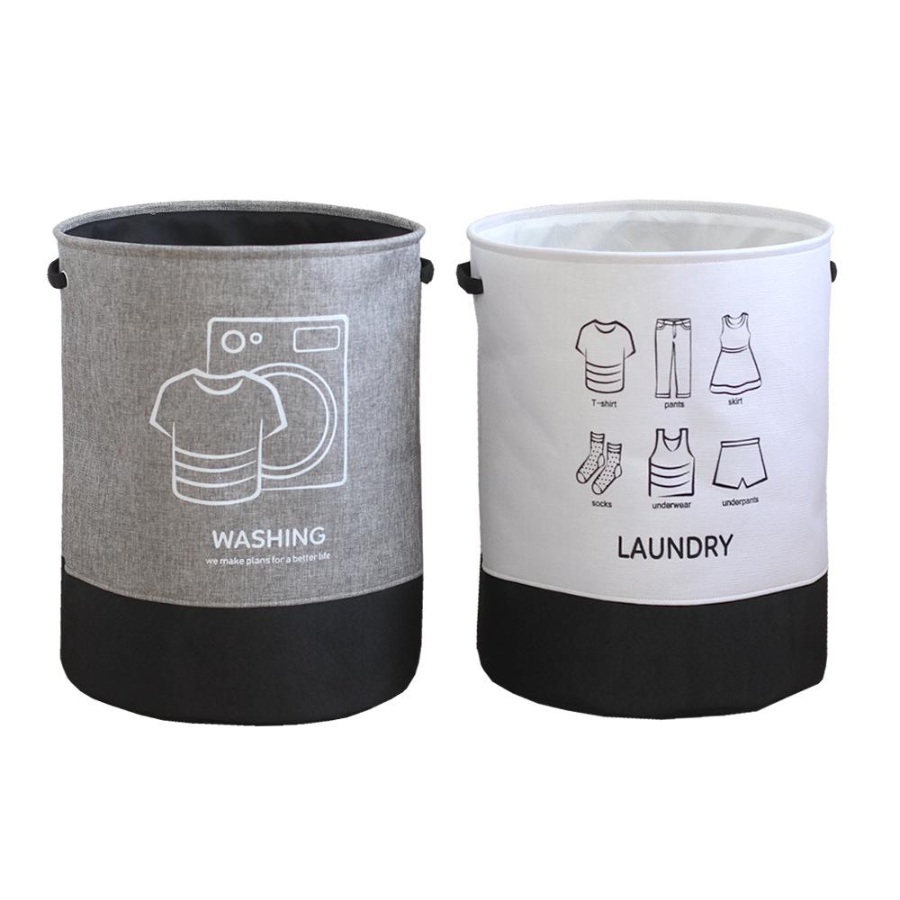 Foldable Linen Laundry Basket for Bathroom or Dormitory