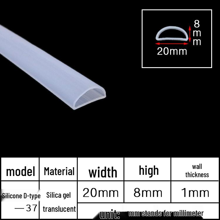 D-Shaped Silicone Sealing Strip: High-Temperature, Water-Retaining, Self-Adhesive, Anti-Collision, Shock-Absorbing for Doors & Windows