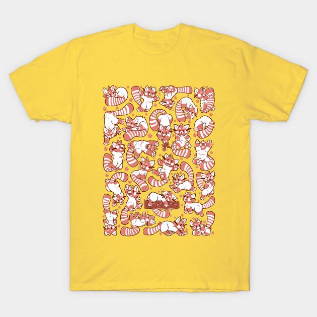 Unisex Fashion TShirt Red Panda Spread Print TShirt Plus Size S-5XL T-Shirt 100%Cotton Tops O Neck Short Sleeve Tees
