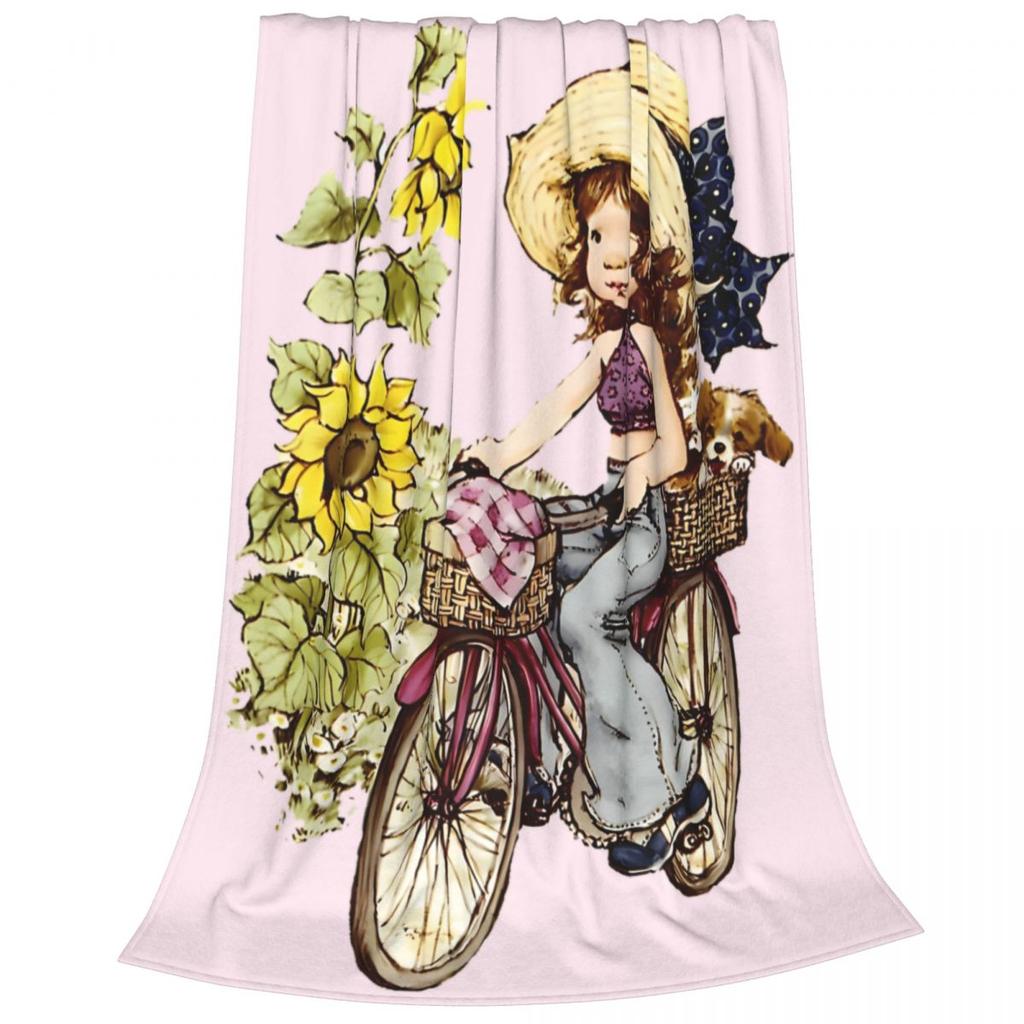 Sarah Kay With Cat Knitted Blankets Flannel Ultra-Soft Throw Blanket for Bed Bedspread