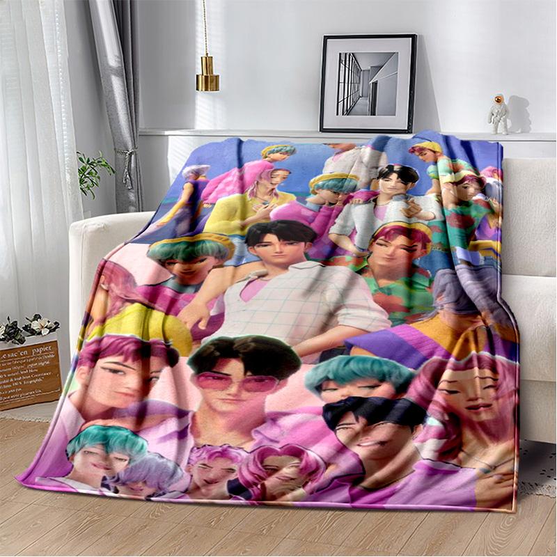 Animierter Musikfilm K-Pop: Dämonenjäger Flanelldecke Sofa Dekoration Bettwäsche Camping Picknickdecke Decken für Betten