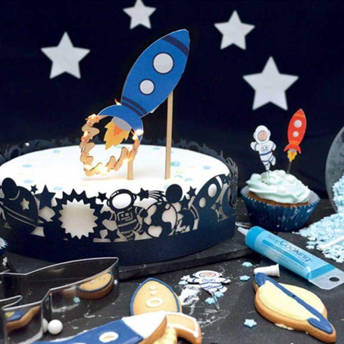 LED Rocket Cake Topper