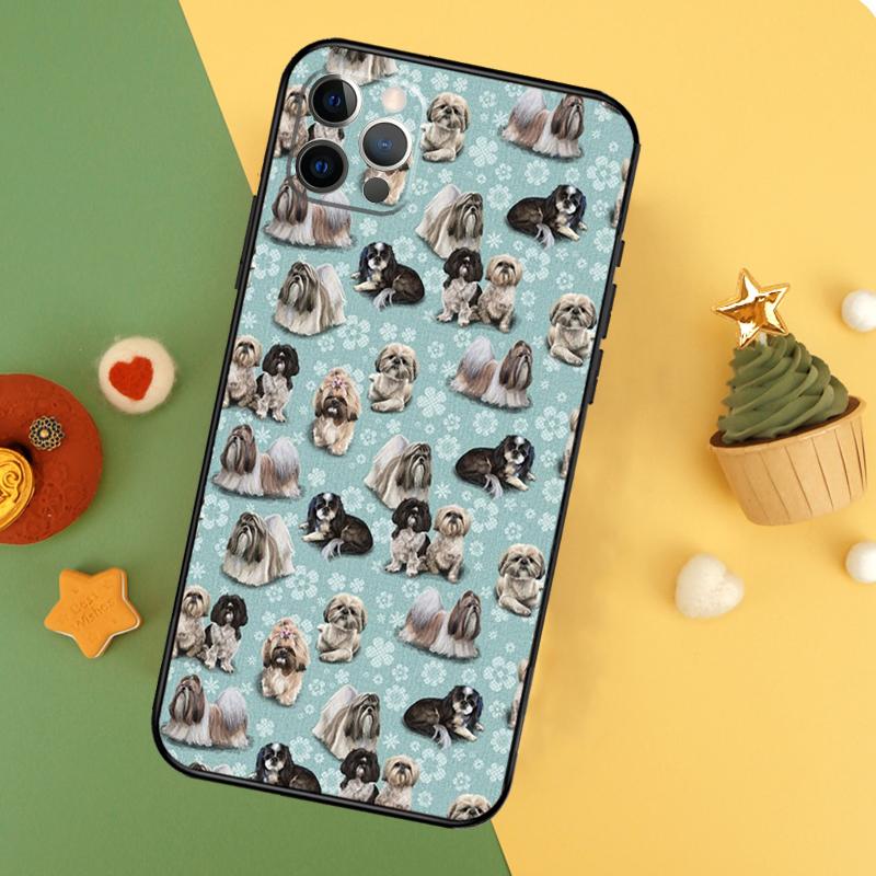 Cartoon Shih Tzu Dog Phone Case For iPhone 17 17Air 16 16E 15 14 13 12 11 Pro Max 12 13 Mini Shockproof Cover