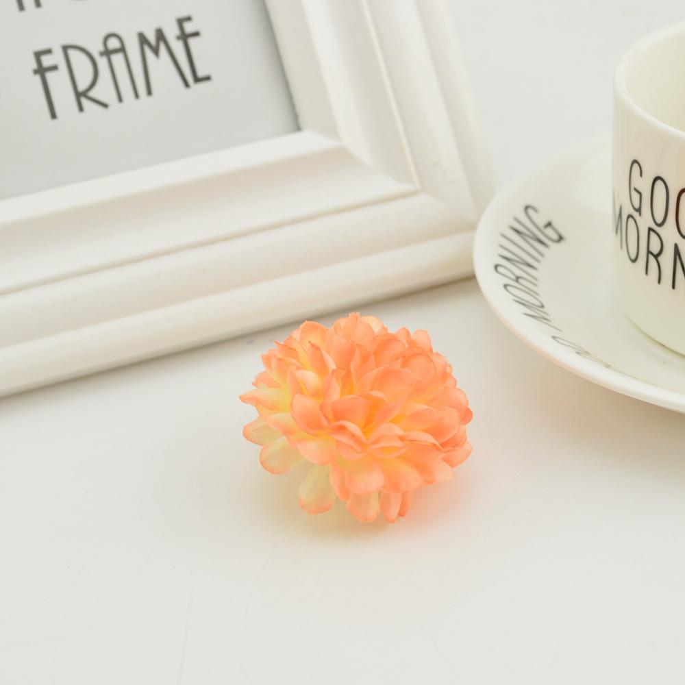 5CM 10pcs Multi-Layer Silk Chrysanthemum Heads Artificial Flowers Cheap for Home Wedding Decoration Diy Wreath Bride Bouquet