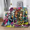 3D Monster High Anime Cartoon Blanket,Soft Throw Blanket for Home Bedroom Bed Sofa Picnic Travel Office Rest Cover Blanket Kids