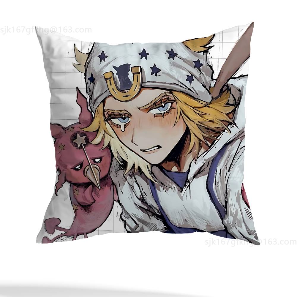 

Anime J-JoJo s Bizarre Adventure Pillow Case Anti-dustmite Pillowcase Invisible zipper silky short plush Sofa cushion cover 12x12Inch