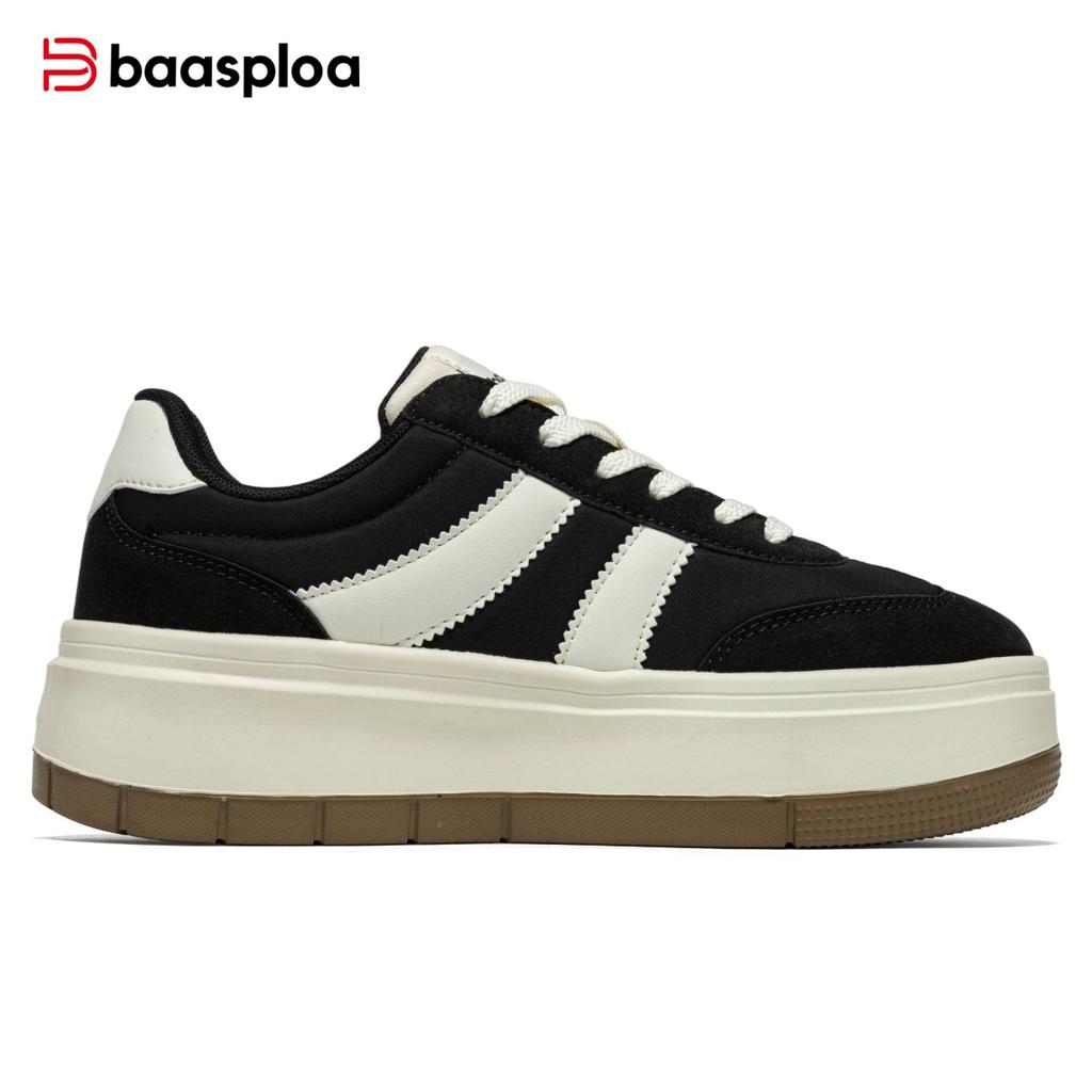 Baasploa women's board shoes are warm, comfortable, thick soled, height increasing sports shoes, lightweight casual shoes, retro and trendy shoes