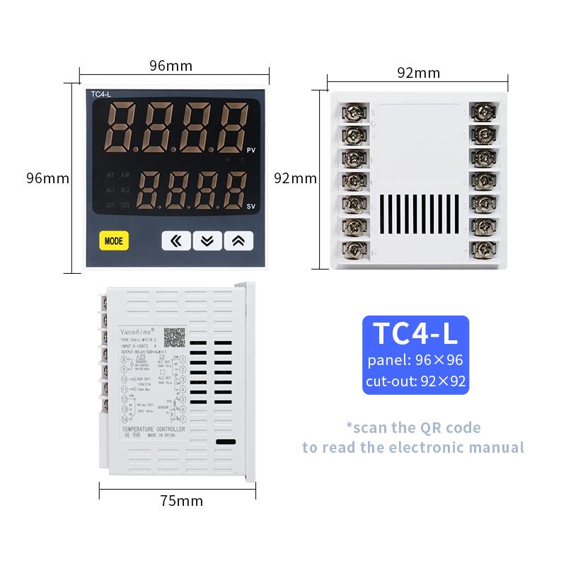 Thermostat Temperature Controller 220vac RTD TC Input TC4S TC4H TC4L TC4M PID Digital Display Temp Control Thermoregulator 1300℃
