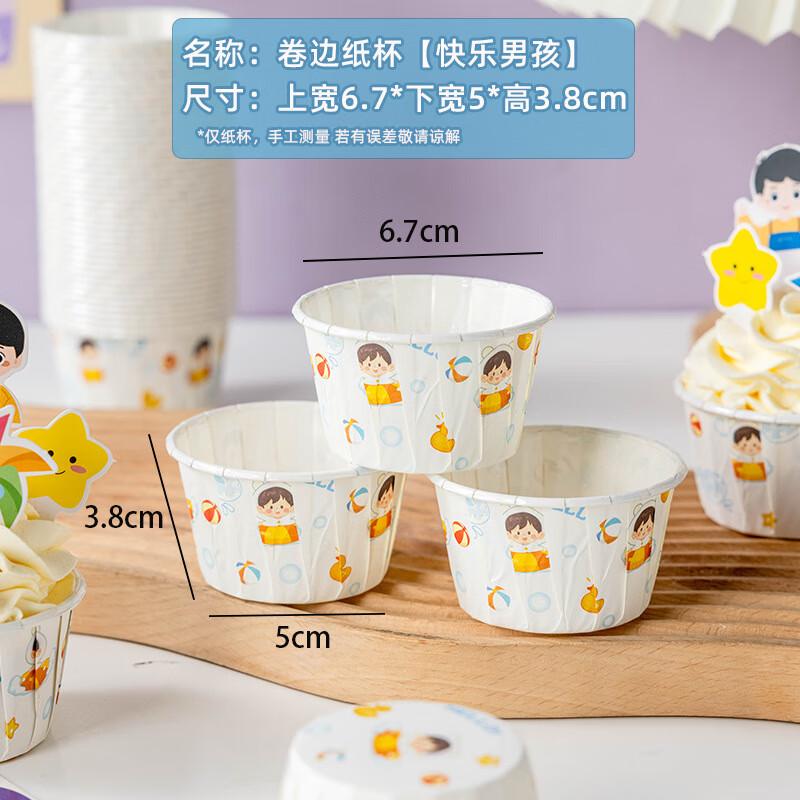 Gerollter Rand Hochtemperatur Einweg Muffin Backförmchen