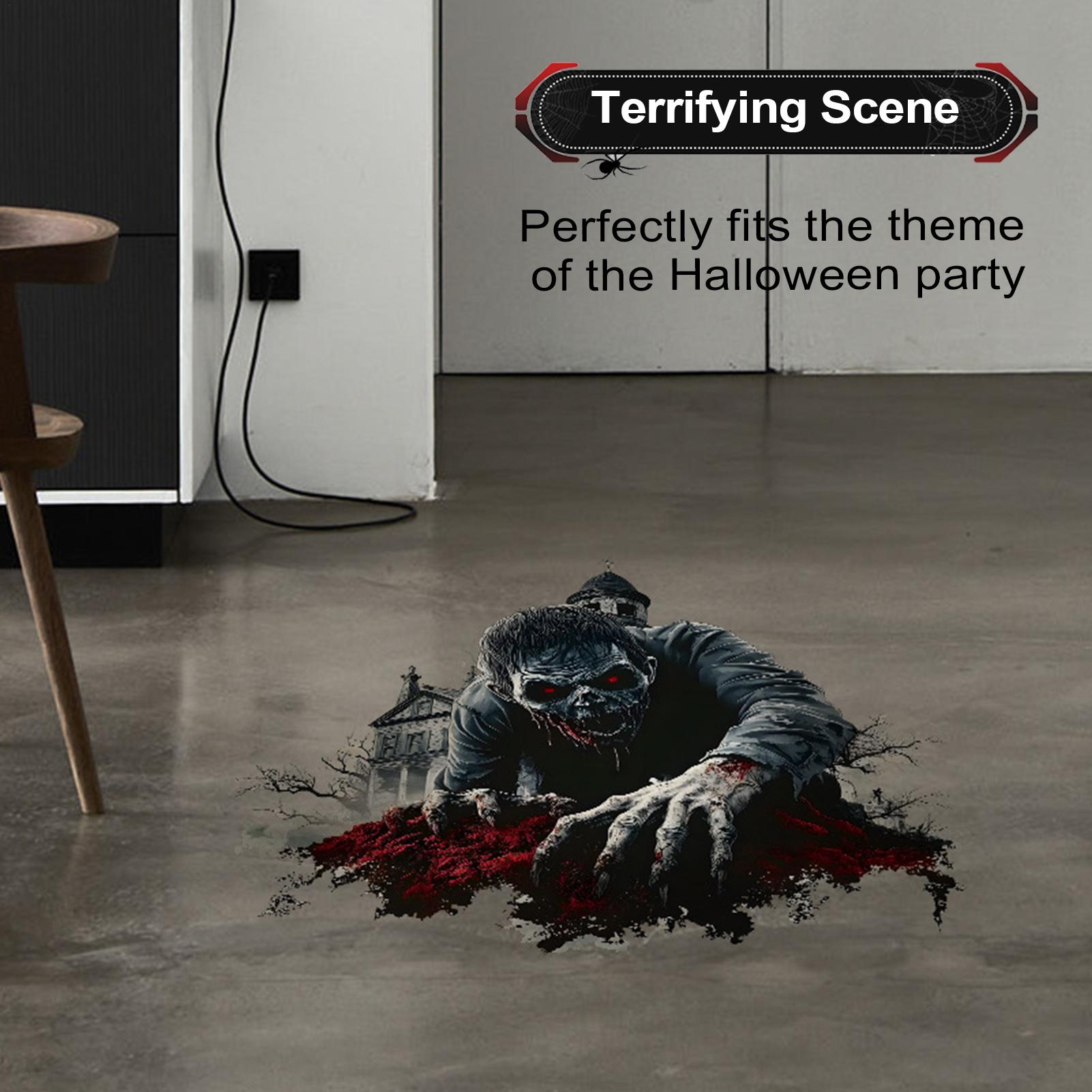 

3D Wall Stickers Halloween Floor Sticker 3D Horror Hand Decal Home Decoration For Indoor Outdoor Holiday Gathering Bathroom China Mainland
