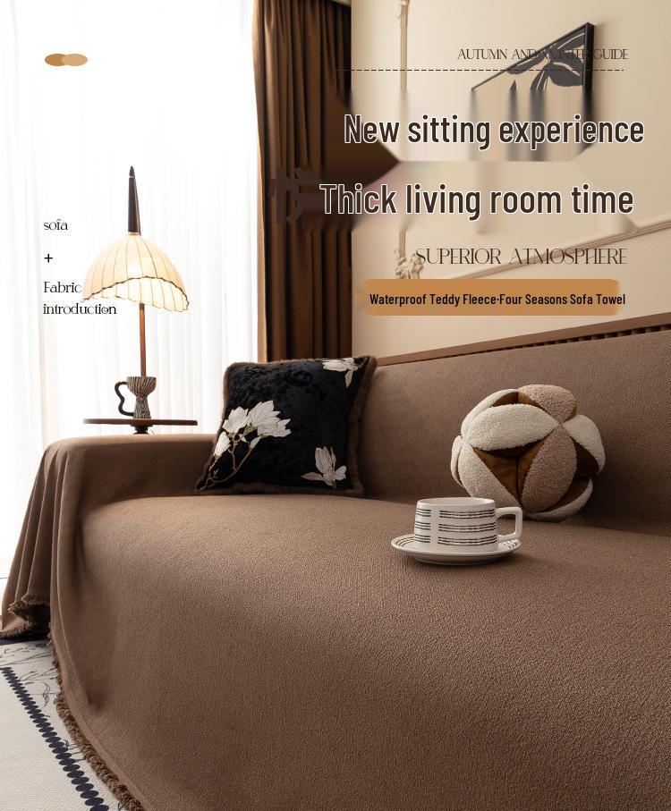 Luxury Anti-Slip Nordic Sofa Cover - Four Seasons Cat Claw Resistant