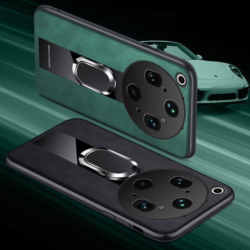 For OPPO Find X9 Ultra case Combines Suede Leather + Hybrid Hard Soft Shell Stand Case for OPPO Find X9 Ultra Phone casing