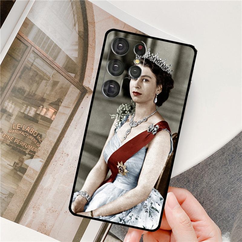 Queen Elizabeth II Phone Case For Samsung Galaxy S25 Ultra S9 S10 S20 S22 S21 Plus S23 FE S24 Ultra Full Cover