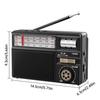 Retro přenosný Full Band rádiový přijímač Solární Bluetooth 5.2 Reproduktor Přehrávač hudby Podpora TF USB