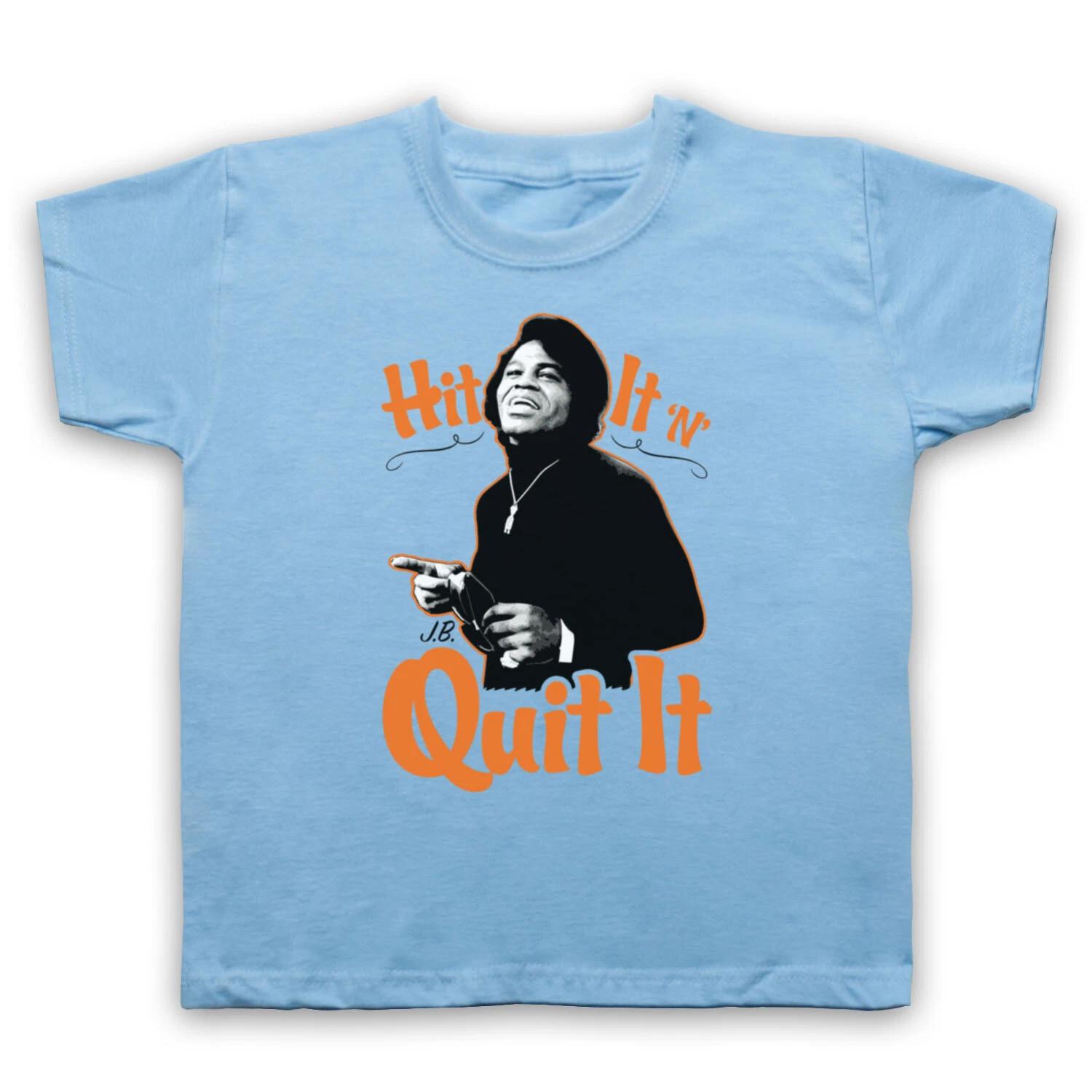 SOUL FUNK BROWN UNOFFICIAL JAMES HIT IT QUIT IT SINGER KIDS CHILDS T-shirt 100