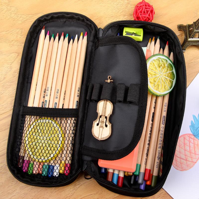 One Piece Compartment Pencil Bag One Piece Stationery Box Custom Pencil Bag For Primary And Secondary School Students Personalized Stationery Bag Diy