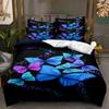 Colorful Butterfly Bedding Set Sparkling 3D Duvet Cover DE/AU/EU Full Size Luxury Women's Quilt Cover  Gift