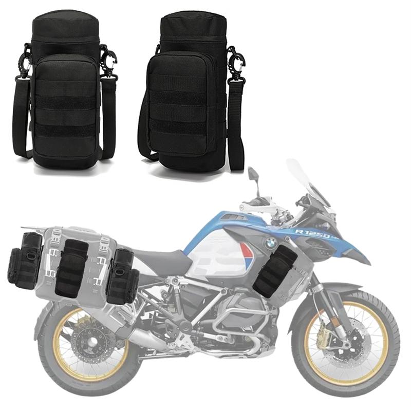 Motorcycle Bottle Holder Motor Insulated Kettle Bag Quick Release Water Cup Holder With MOLLE System On Motorbike Bag