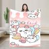 Chiikawa Toilet Blankets  Fleece Awesome Soft Throw Blankets for Home Textile Decor