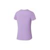 Li Ning Fitness Series Logo Letter Print Round Neck Pullover Short Sleeve T-Shirt Women T-Shirt Purple ATSS778-5