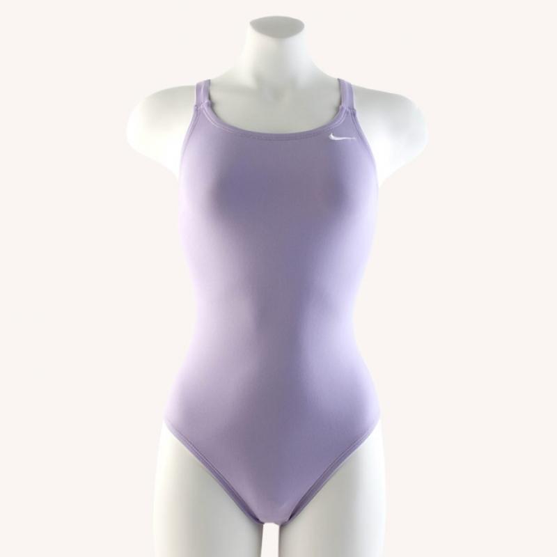Nike Women Anser Solid Fastback Swimsuit Nessa001 Bright Ceramic