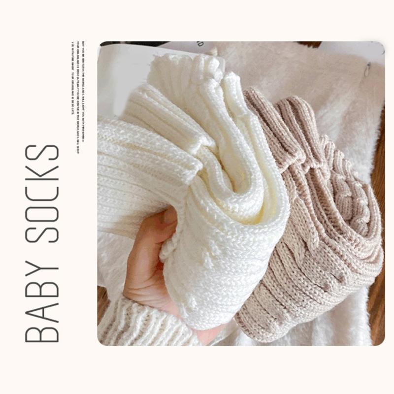 Autumn Winter Socks for Teen Girl 3-13 Year Breathable Socks Children Retro Socks Crochet Stockings Leg Warmer Stockings