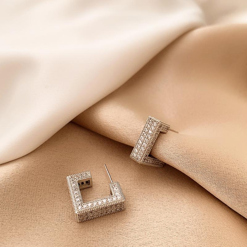 New Korean  Sweetness Luxury High Quality Love Earrings Girlfriend Gifts Banquet Women's Jewelry Earrings 2025