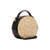 Coach Canteen Series Classic Double Zipper Closure Letter Print Faux Leather Crossbody Bag Women bags Khaki CC729-IMUOH
