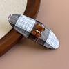 Cute Cartoon Bear Hair Clips Fabric Plaid Side Clip Sweet Girl Oval Bangs Clip Hairpin Barrettes Headwear Hair Accessories 1pc