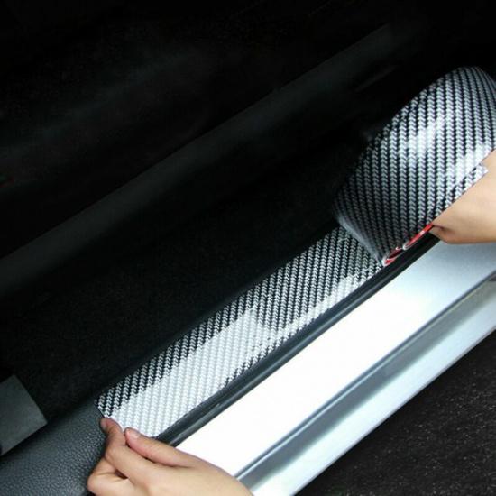 Carbon Fiber Car Rubber Edge Guard Strip Door Sill Protector Sticker Accessories