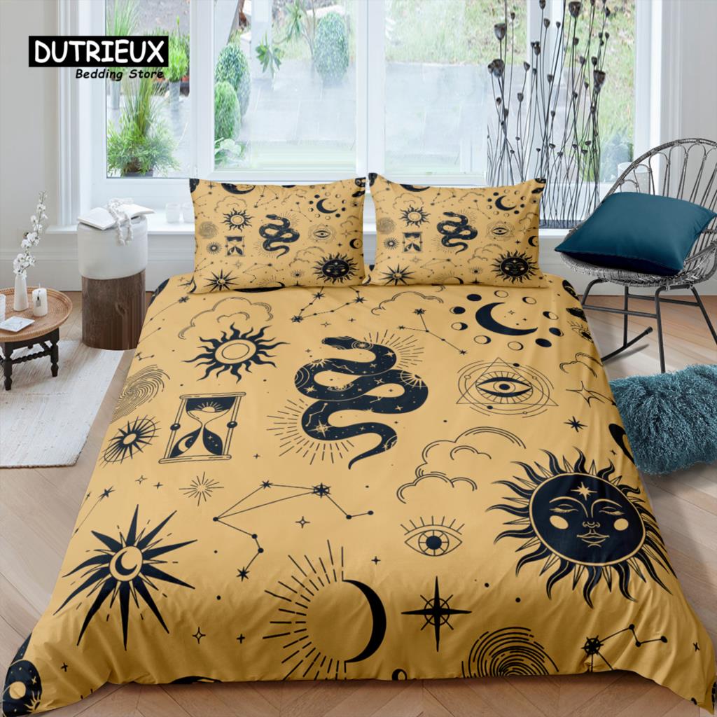 Home Living Luxus 3D Boho Tarot Bettwäscheset Bettbezug Kissenbezug Kinderbettwäscheset Queen und King EU/US/AU/UK Größe