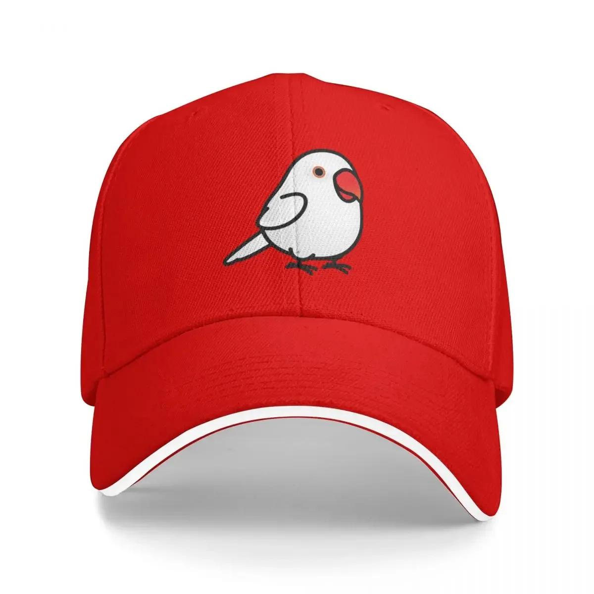 Chubby White Indian Ringneck Parakeet White Baseball Cap Icon Bobble Hat party Hat Baseball For Unisex Womens