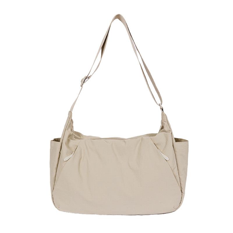 Nylon Shoulder Bag Women's Solid Color Large Capacity Crossbody Bag