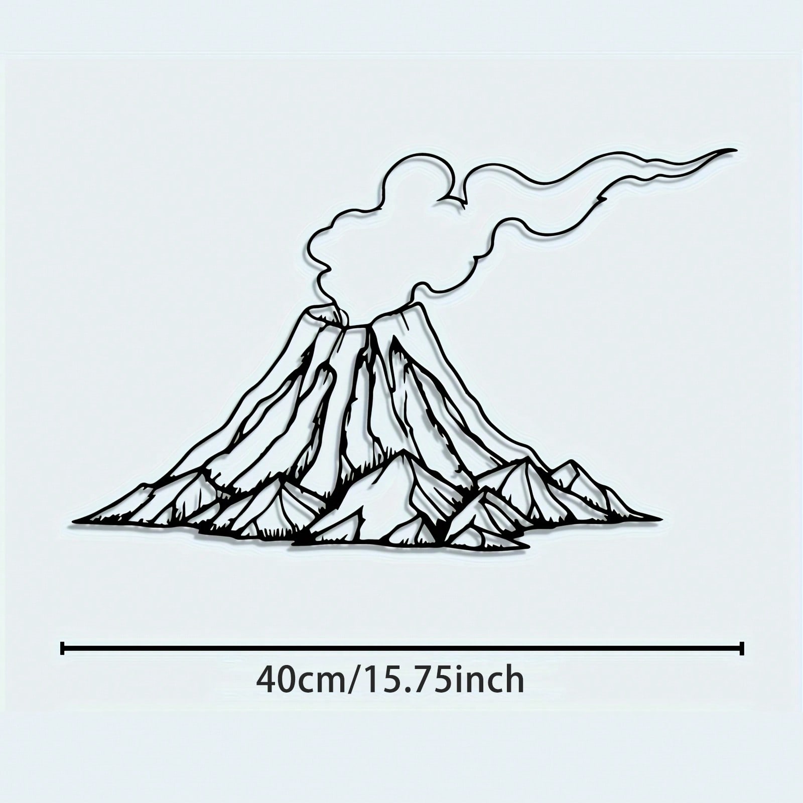 

Volcanic Eruption Metal Wall Art Dynamic Lava Flow Iron Sculpture Weather Resistant Natural Decor Gift різнокольоровий