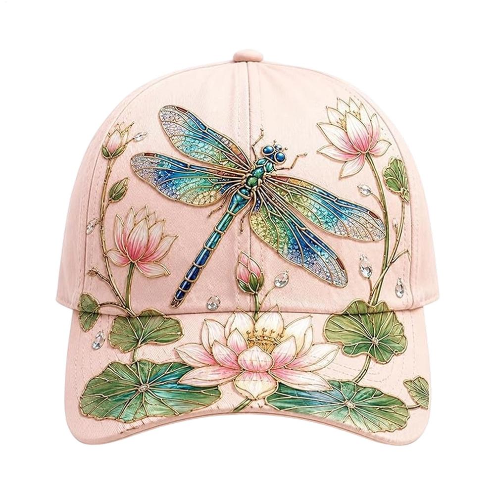 Baseball Hat Flower and Bird Print Adjustable Breathable Cotton Headgear Sun Hat Women for Summer Travel Outdoor Sports Running