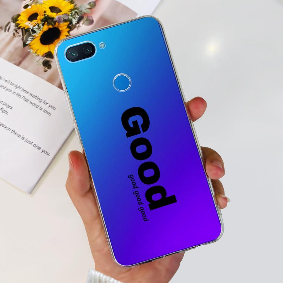 For Xiaomi Mi 8 Lite Case Cute Painted Cover Clear Silicone Phone Case For Xiaomi Mi 8 Lite 8Lite Back Cover 6.26'' Fundas Coque