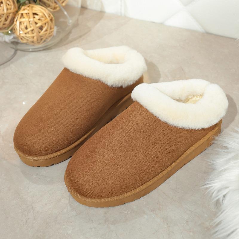 Cross-border Foreign Trade Mao Mao Mouth Snow Boots Women's Winter New Korean Version Thick-soled Short Tube Thickened One Pedal Lazy