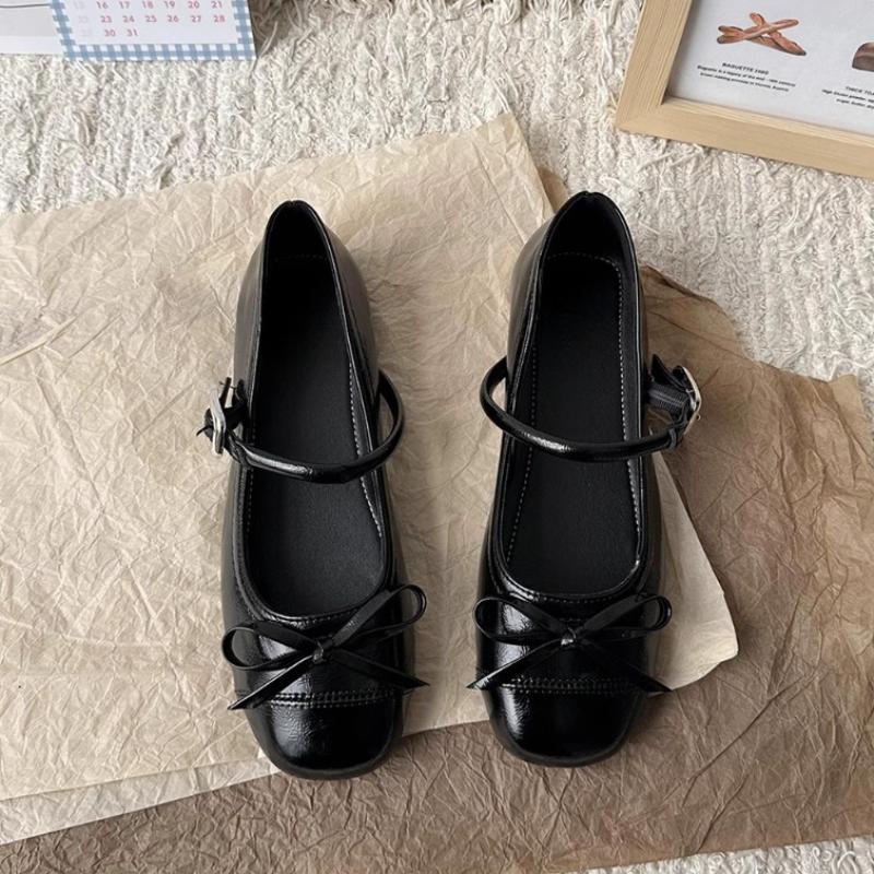 Designer Spring Women Mary Jane Shoes Fashion Square Toe Ladies Comfort Soft Sole Flats Women's Comfort Ballerinas Shoes