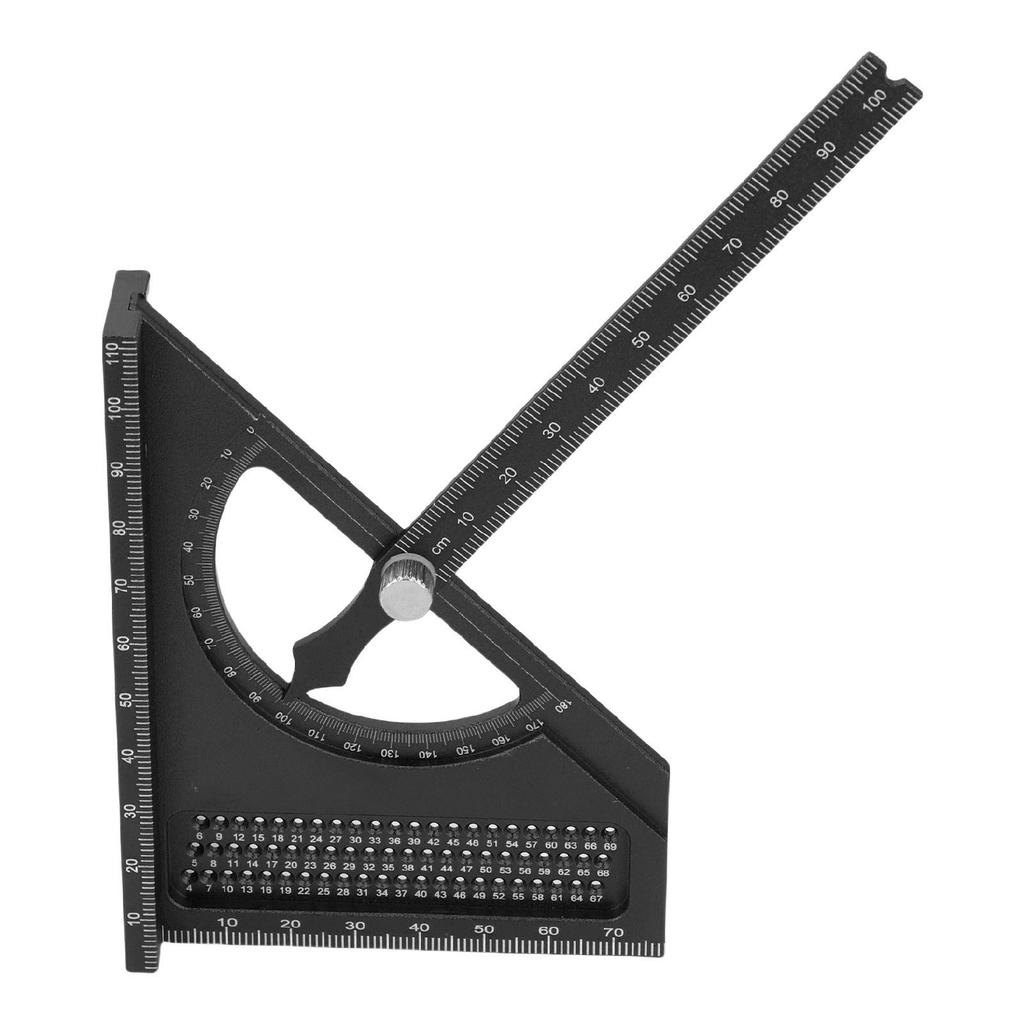 Woodworking Semi Circular Pointer Angle Aluminum Alloy Carpenter Protractor 3D Multifunctional Ruler
